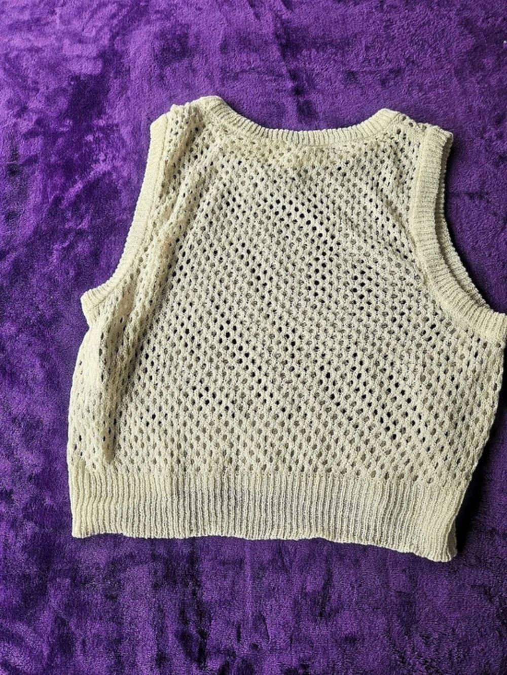 Ardene Knit Vest in Cream Large NWT